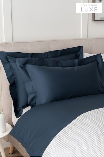 Set of 2 Navy Collection Luxe 400 Thread Count 100% Egyptian Cotton Pillowcases (932695) | £18 - £20