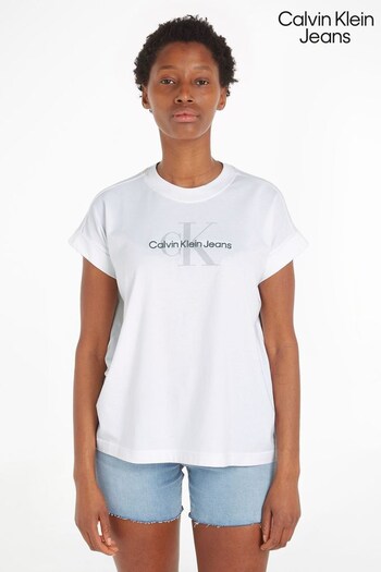 Calvin Klein Jeans Archival Monologue Relaxed White T-Shirt (932847) | £45