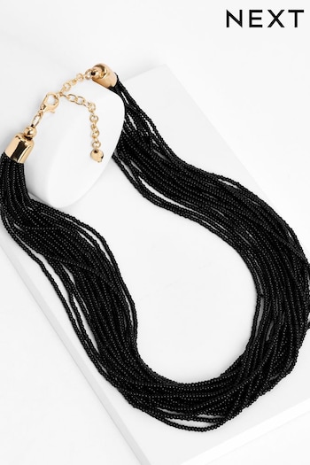 Black Multi Layer Beaded Necklace (932982) | £18
