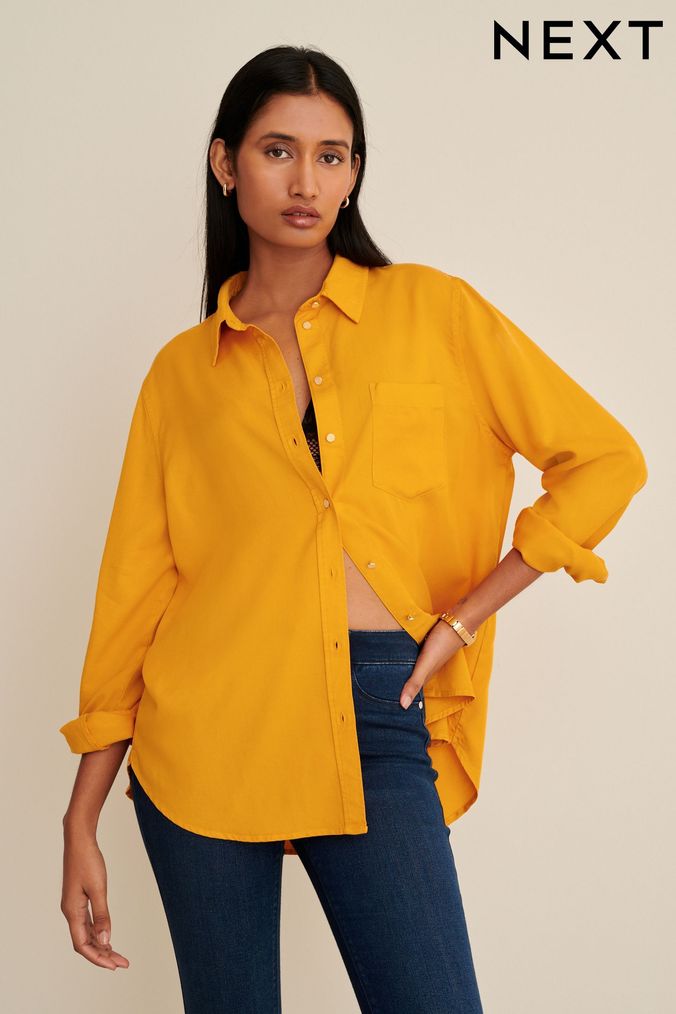 Long sleeve yellow sales shirt womens