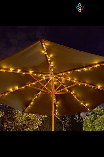 Premier Decorations Ltd Garden 160 LED Solar Parasol Lights (933180) | £24