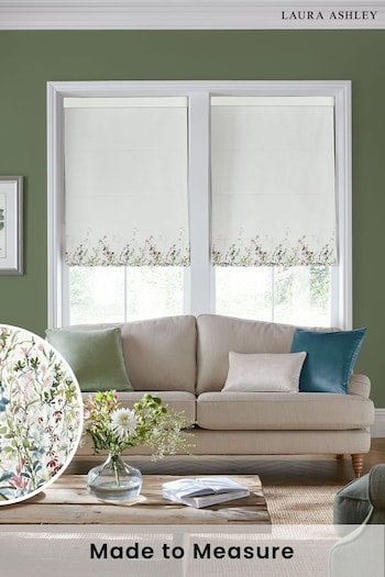 Laura Ashley Cream Pointon Fields Made to Measure Roman Blinds (933537) | £79