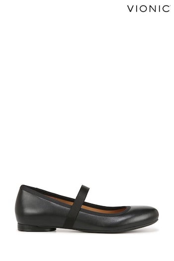Vionic Leather Joseline Mary Janes Black Shoes Asics (933648) | £120