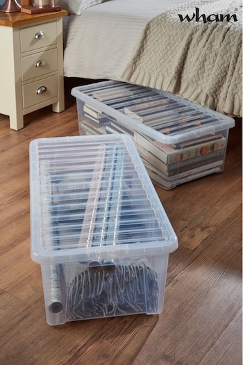 Wham Set of 2 Clear Crystal 62L Boxes (933668) | £32