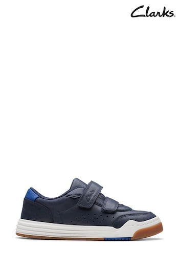 Clarks Blue Urban Solo Kids Shoes (933782) | £46 - £48