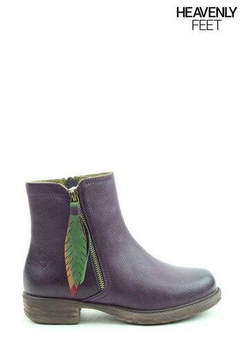 Heavenly Feet Ladies Purple Vegan Friendly Ankle Boots (934215) | £50