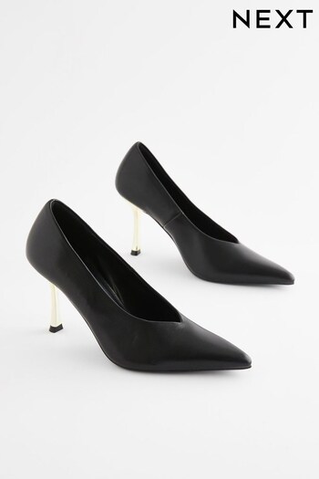 Black Forever Comfort® Metallic Heel Court Shoes (934291) | £35