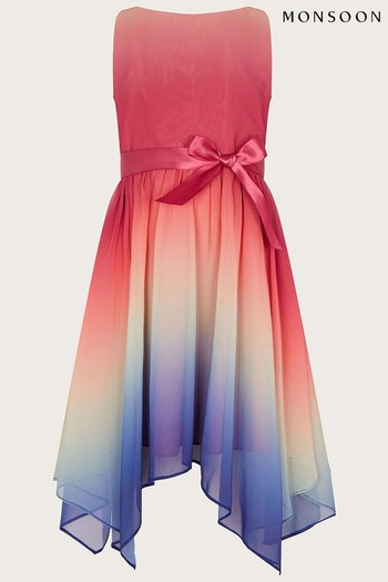 Monsoon Blue Onna Ombre Chiffon Dress (934393) | £40 - £44