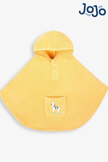 JoJo Maman Bébé Yellow Zebra Towelling Poncho (934623) | £22