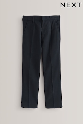 Navy Slim Waist School Pleat Front Trousers Cropped-Jeans (3-17yrs) (934639) | £9 - £16