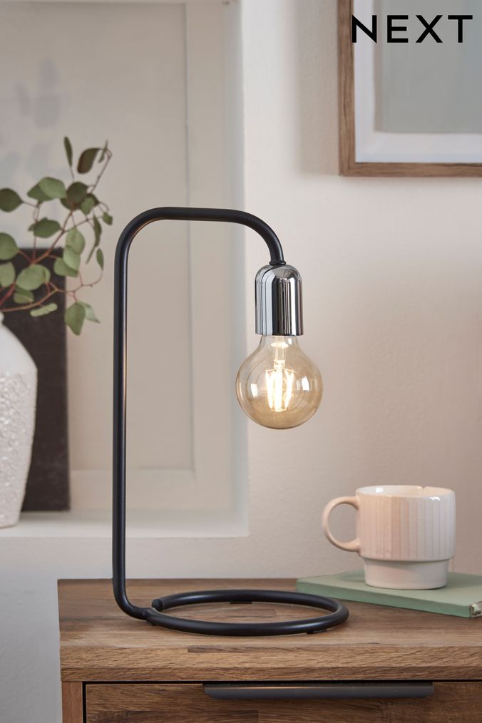 Buy Black Desk Lamp Lighting Industrialhomeware Online Next UK