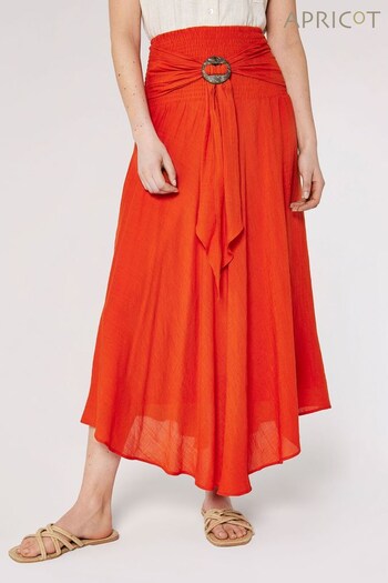 Apricot Orange Shimmer Coconut Buckle Skirt (935216) | £35