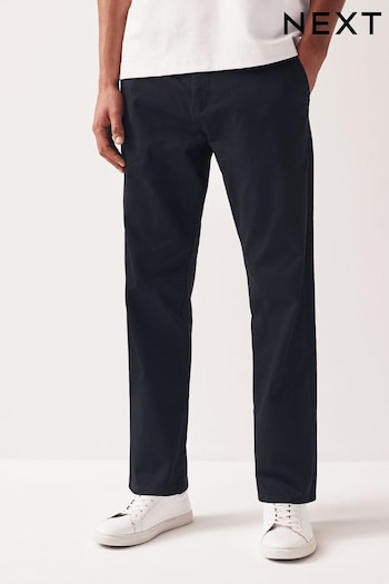 Black Straight Stretch Chinos Trousers (935309) | £24