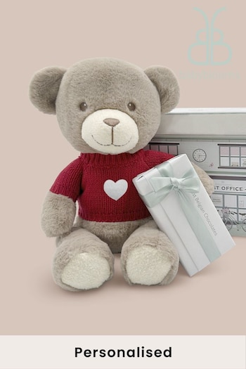 Babyblooms Valentine's Day Love Heart Charlie Bear Soft Toy And Belgian Chocolates (935676) | £44