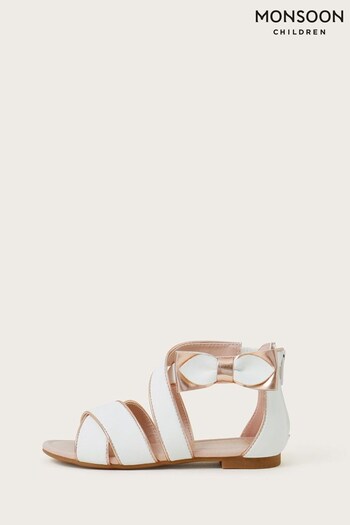 Monsoon Natural Bow Strappy Sandals (935680) | £28 - £30