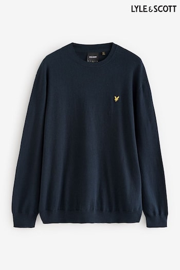 Lyle & Scott Navy Big & Tall Merino Crew Next Jumper (935831) | £70