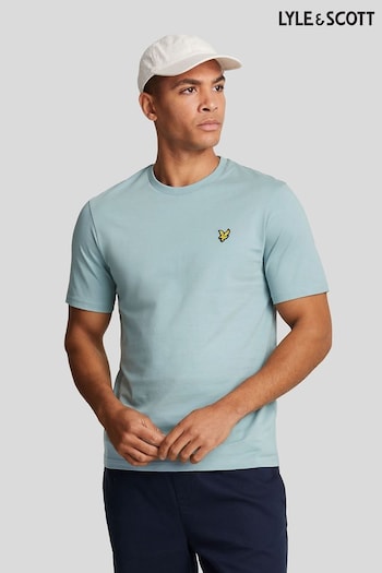 Lyle & Scott Blue 100% Cotton Big Crew Neck T-Shirt (935977) | £30