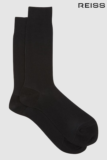 Reiss Black Cory Two Tone Cotton Socks (936195) | £12
