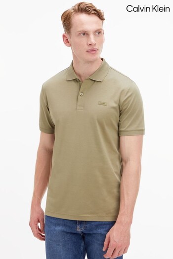 Calvin Klein Green Smooth Cotton Slim Fit Polo Shirt (937502) | £80