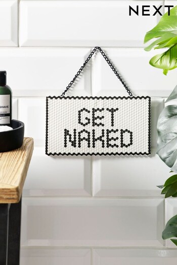 White Get Naked Ceramic Hanging Decoration (937519) | £6