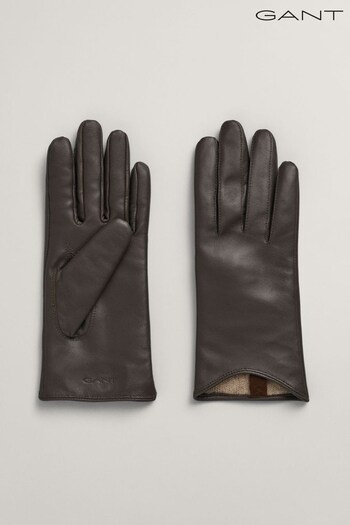 GANT Leather Black Gloves (937620) | £70