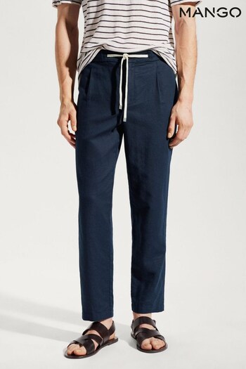 Mango Slim Fit Linen Trousers (937717) | £50