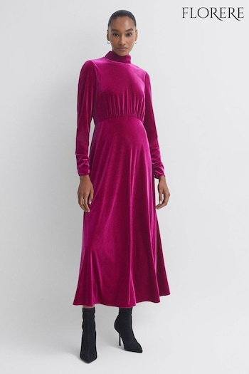Florere Velvet Midi Dress (938050) | £178