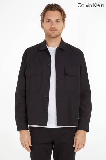 Calvin Klein Cotton Nylon Black Overshirt (938052) | £110
