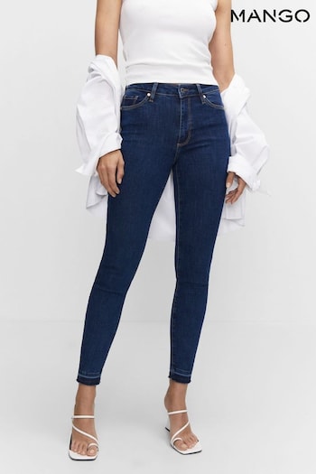 Mango Blue High Rise Skinny Jeans (938091) | £36