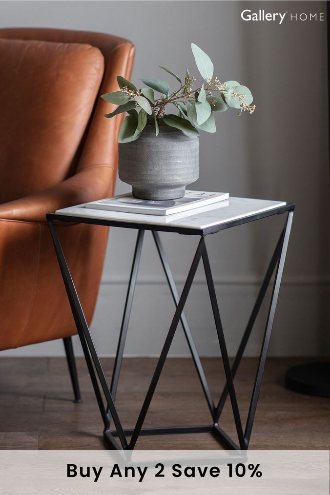 Black side store table next