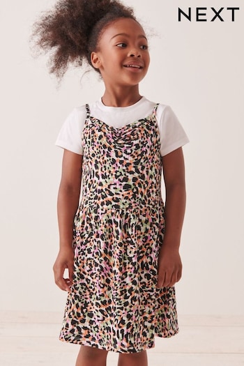 Multi Animal 2-In-1 Crinkle Jersey Dress and T-Shirt Set (3-16yrs) (938513) | £20 - £26