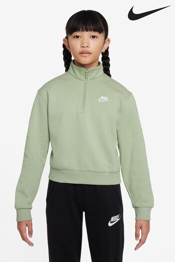 Nike Green Club Fleece Half Zip Sweatshirt (938806) | £38