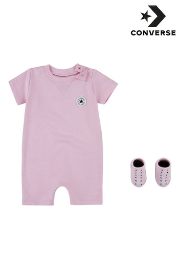 Converse 1J793 Pink Romper and Bootie Baby Set (938897) | £25