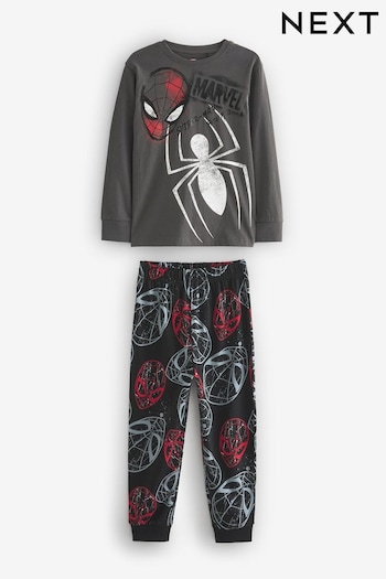 Grey Marvel Spider-Man Long Sleeve Pyjamas (3-16yrs) (939121) | £16 - £22