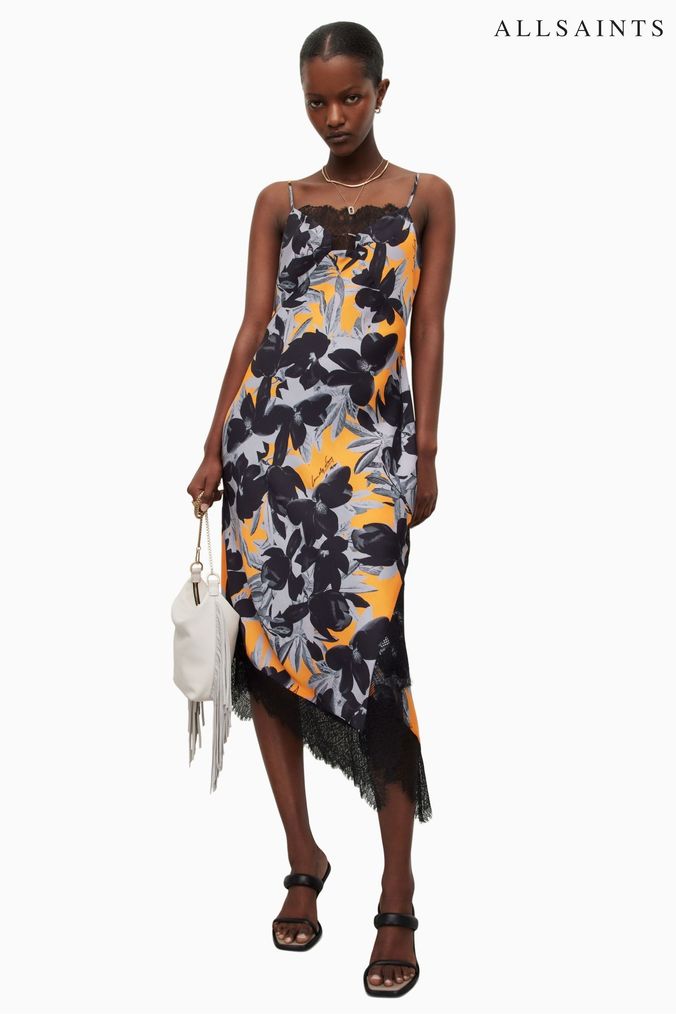All saints black and white dress top
