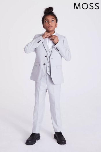 MOSS Boys Grey Flannel drape Trousers (939939) | £32