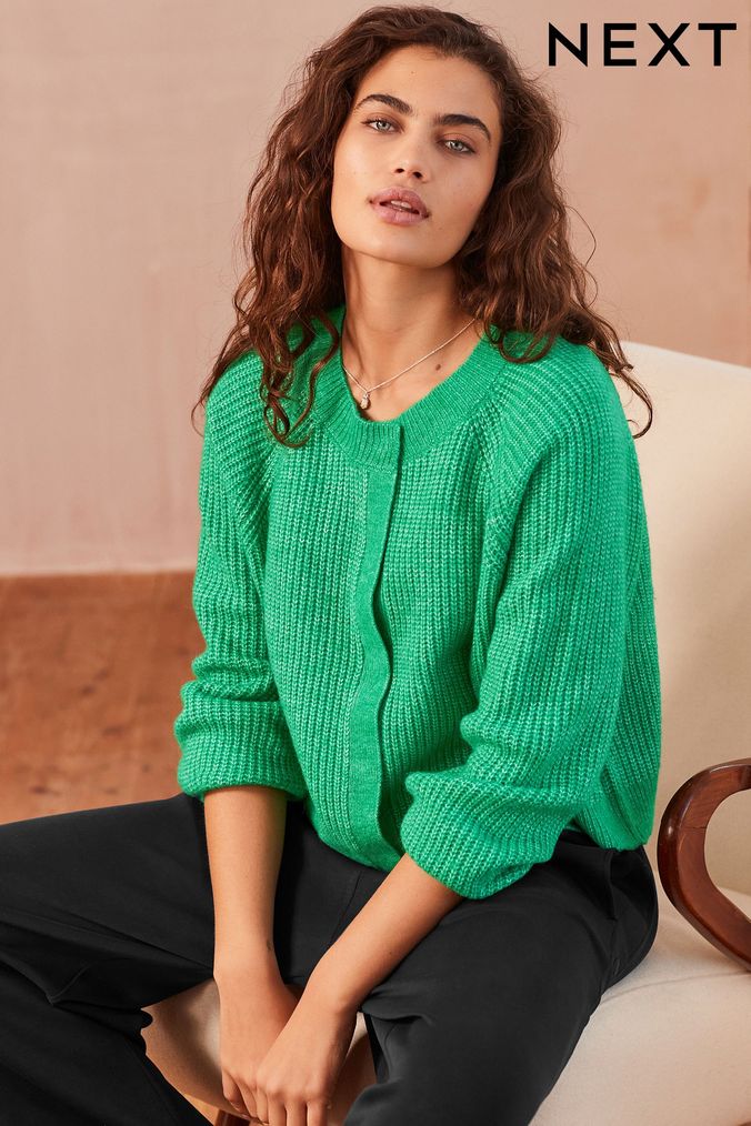 Womens long green best sale cardigan