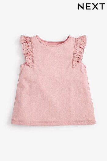 Pink Cotton Frill Vest (3mths-8yrs) (940034) | £3 - £5