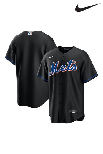 Nike wmns Black New York Mets Official Replica Alternate Jersey (940833) | £95