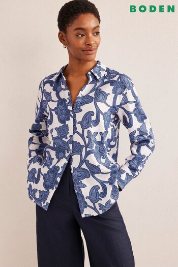 Boden Blue New Linen Shirt (940910) | £70