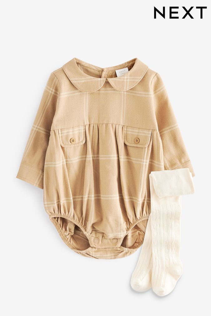 Romper with tights best sale baby