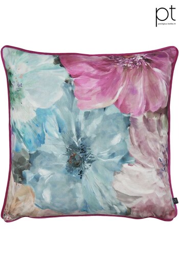 Prestigious Textiles Hibiscus Pink Lani Floral Feather Filled Cushion (941093) | £40