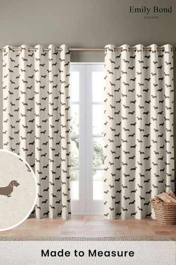 Emily Bond Natural Basil Made to Measure Curtains (941142) | £91
