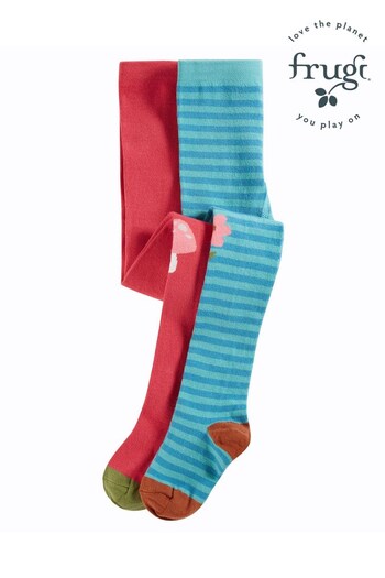 Frugi Red Organic Cotton Christmas True Red Spot Long Sleeve Pk Tights (941164) | £24 - £25