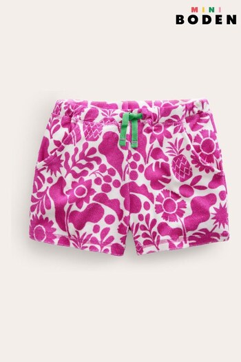 Boden Pink Printed Towelling Shorts (941464) | £17 - £19