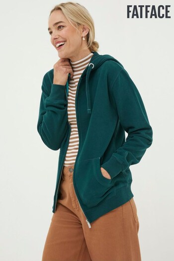 Fat Face Green Amy Zip Up Hoodie (941506) | £48