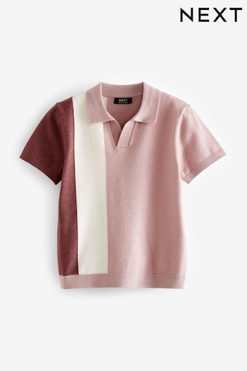Pink Stripe Short Sleeved Shiny Polo Shirt (3mths-7yrs) (942114) | £10 - £12
