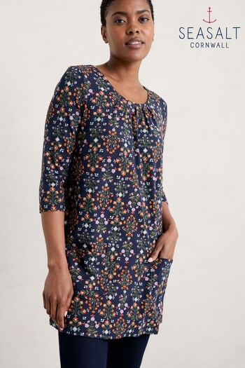 Seasalt Cornwall Blue Star Dance Jersey Tunic (942123) | £53