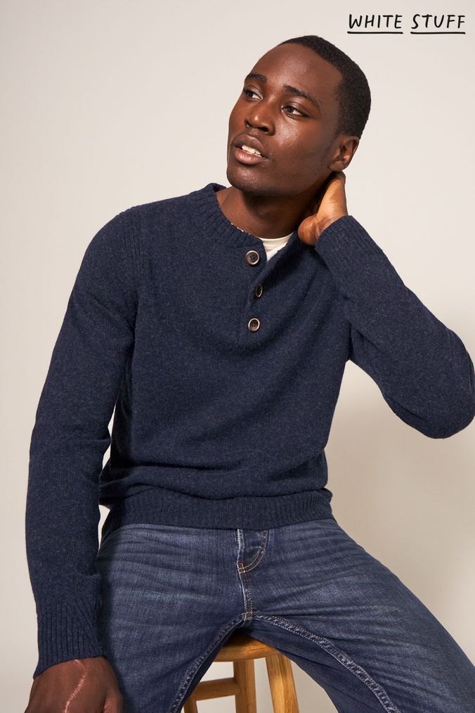 Mens button jumper clearance