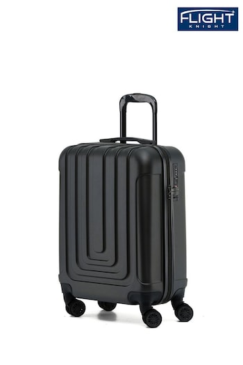 Flight Knight 55x40x20cm Ryanair Priority 8 Wheel ABS Hard Case Cabin Carry On Hand Black Luggage (942266) | £50